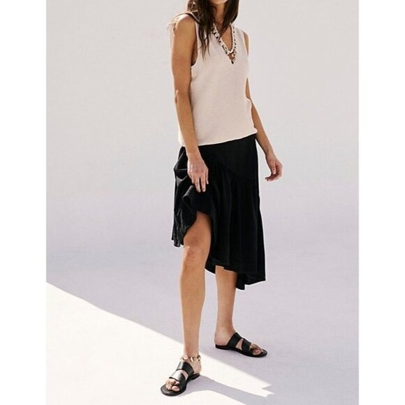 Free People Beach Keiran Sweater Knit Tank Top Beige Summer Style Womens Small - Picture 13 of 14